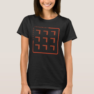 Camiseta K cultura alfabeto coreano Hangul Consonant 70