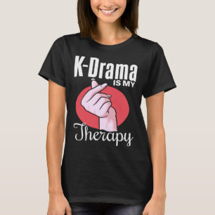 Camiseta K Drama é minha Terapia K Drama Humor Drama Core