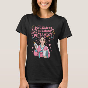 Camiseta K-Drama Mamãe Amante de Drama Coreano Oppa Coreia