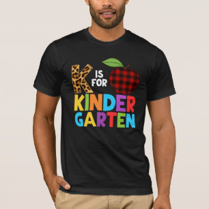 Camiseta K é para a educação infantil na pré-escola