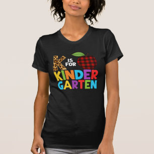 Camiseta K é para a educação infantil na pré-escola