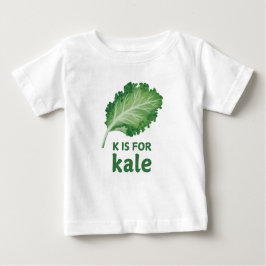 Camiseta K é para KALE Green Veggie Alphabet K