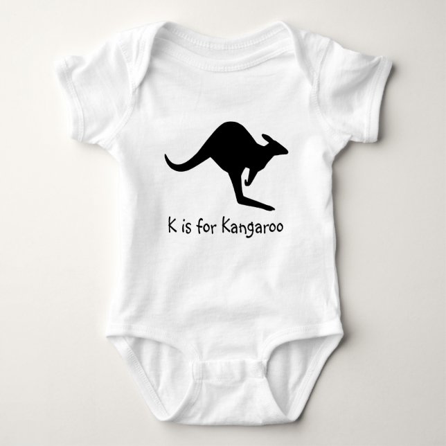 Camiseta K é para o bebê Kangaroo (Frente)