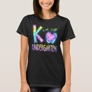 Camiseta K é para Professor de Jardim de Infância Tie Dye V