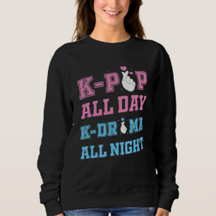 Camiseta K Pop All Day K Drama All Night K Pop coreano Dram