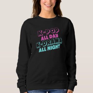 Camiseta K-Pop All Day K-Drama All Night Korea Pop Design