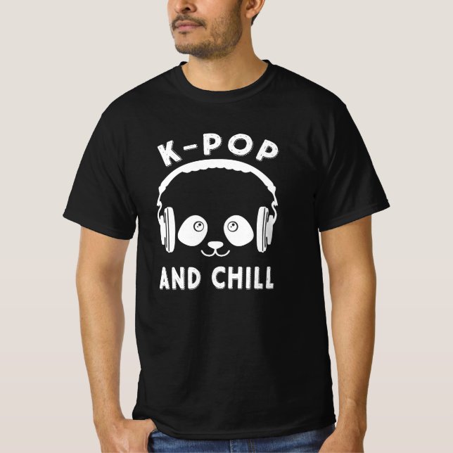 Camiseta K-Pop and Chill Shirt - Cute Kawaii Panda (Frente)