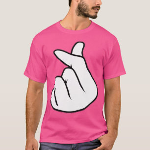 Camiseta K-Pop - Coração Dedo - K-Drama - Coreano - Eu Amo 