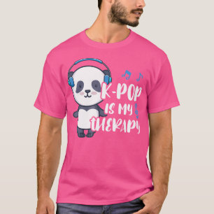 Camiseta K-Pop é a minha terapia K-Pop Panda adolescente Pa