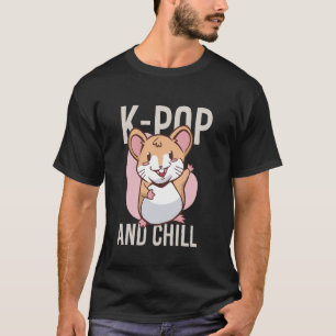 Camiseta K-Pop E Relaxar Hamster Kawaii Música Pop Coreana
