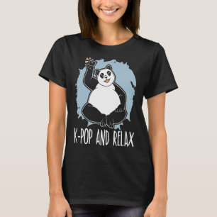 Camiseta K Pop e Relaxe Panda Coreana Pop Music South Kore