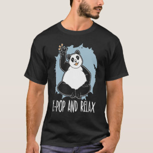 Camiseta K Pop e Relaxe Panda Coreana Pop Music South Kore