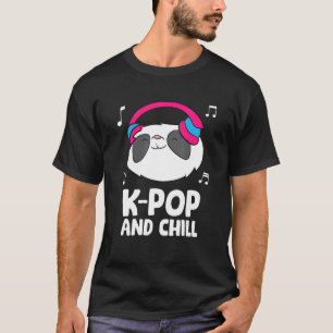 Camiseta K Pop Music E Chill Panda Música Coreana