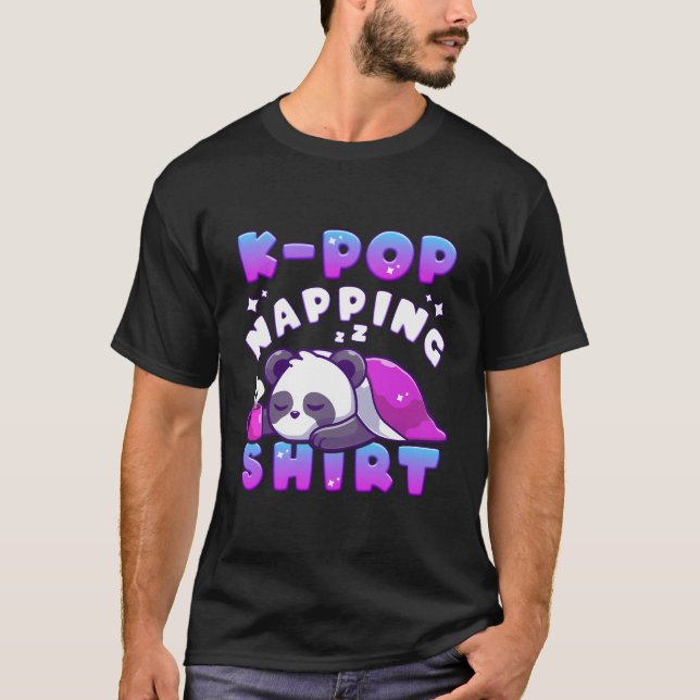 Camiseta K-Pop Music Sleeping Panda K-Pop Napping (Frente)
