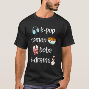 Camiseta K-Pop Ra Boba Bubble Tea K-Drama