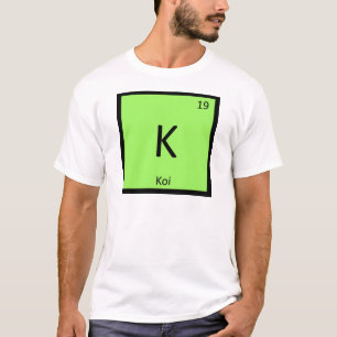 Camiseta K - Símbolo de Elemento de Mesa Periódico da Quími