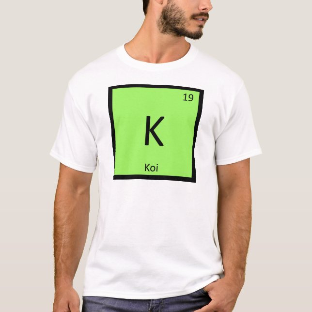 Camiseta K - Símbolo de Elemento de Mesa Periódico da Quími (Frente)
