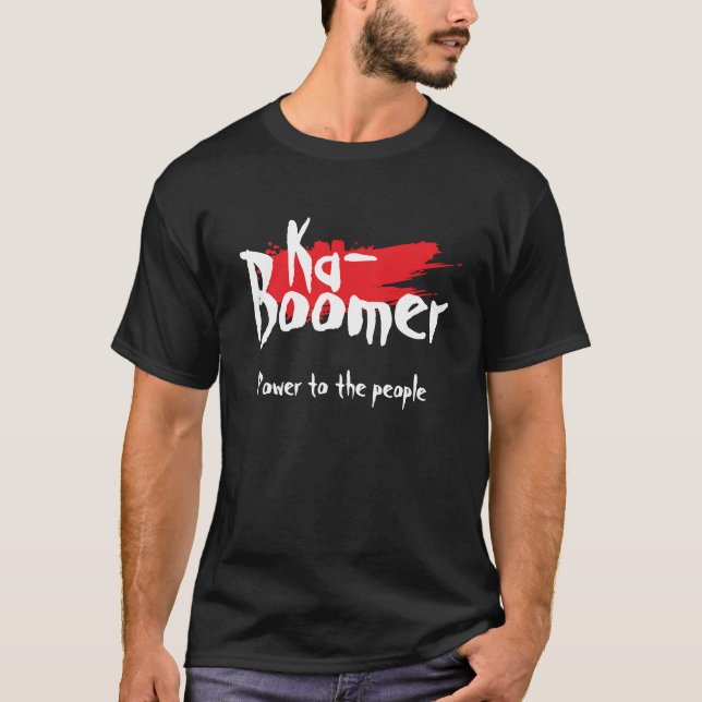 Camiseta Ka- boomer fun one word minimalist cool trendy (Frente)