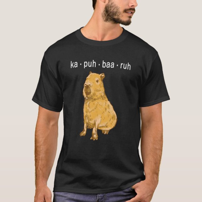 Camiseta ka puh baa ruh Capybara Capibara (Frente)