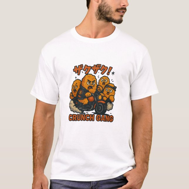 Camiseta Kaarage Crunch Gang – Kawaii Street Snack (Frente)