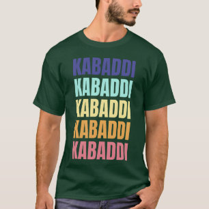 Camiseta Kabaddi Esporte Colorido Vintage engraçado