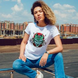 Camiseta Kabuki Oni Máscara e Caveira