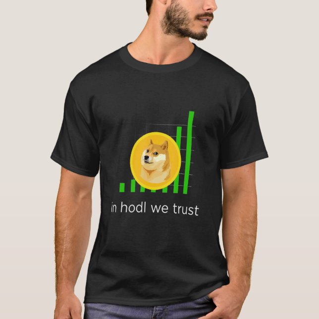 Camiseta Kachytees Em Hodl Confiamos Em Cripto De Dogecoina (Frente)