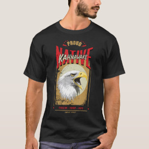 Camiseta Kahnawake Espírito de Águia Nativo Americano Vinta