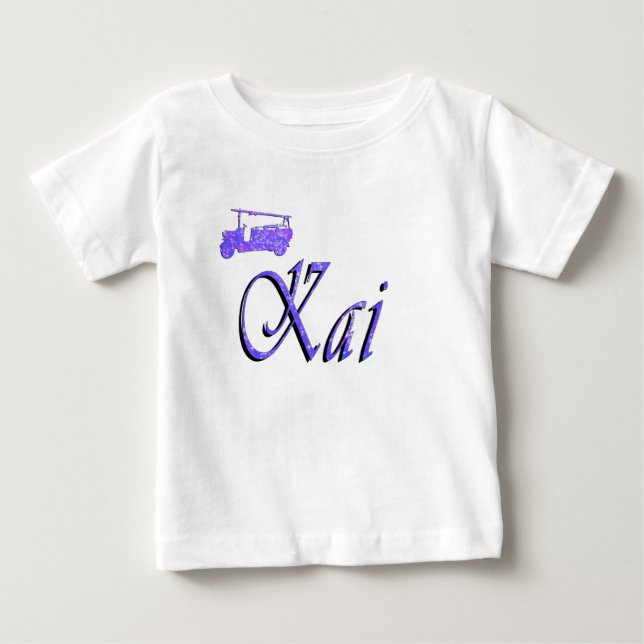 Camiseta Kai Nome Com Caminhão de Bombeiros, (Frente)