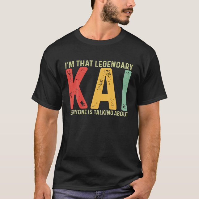 Camiseta Kai Nome Pessoal Nome Funny Kai Dizendo Kai (Frente)