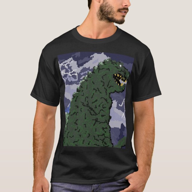 Camiseta Kaiju de 8 bits (Frente)