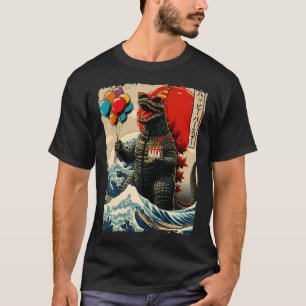 Camiseta Kaiju Festa de aniversário Amantes de Arte Japonês