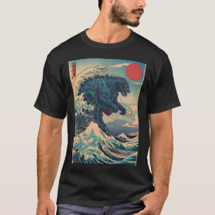 Camiseta Kaiju Monster Japonês Style Art Excelente Wave Off