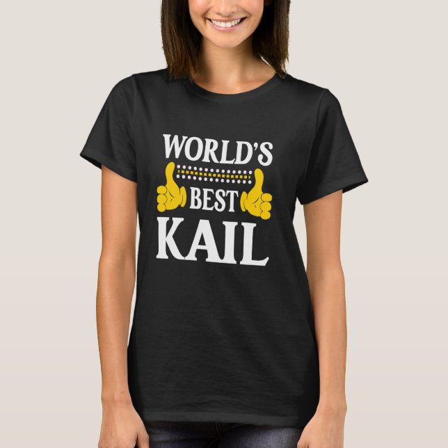 Camiseta Kail Personal Name Funny First Name Melhor K do Mu (Frente)