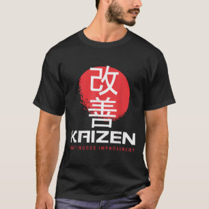 Camiseta Kaizen Continuous Melhoramento Kai Zen Mot Japonês