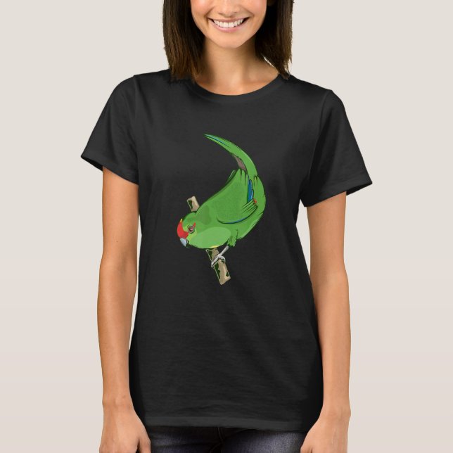 Camiseta Kakariki, periquito coroado vermelho (Frente)
