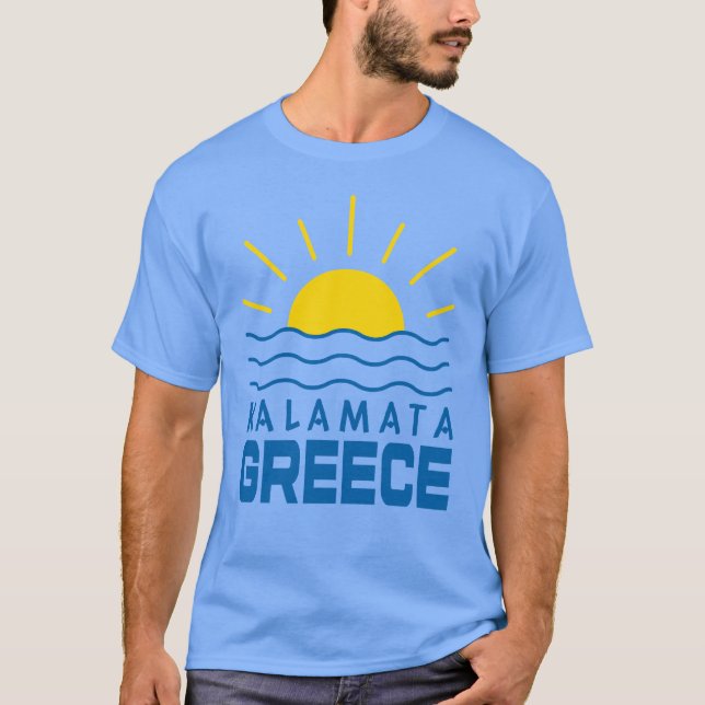 Camiseta Kalamata Sunshine e Sea Men Blue (Frente)
