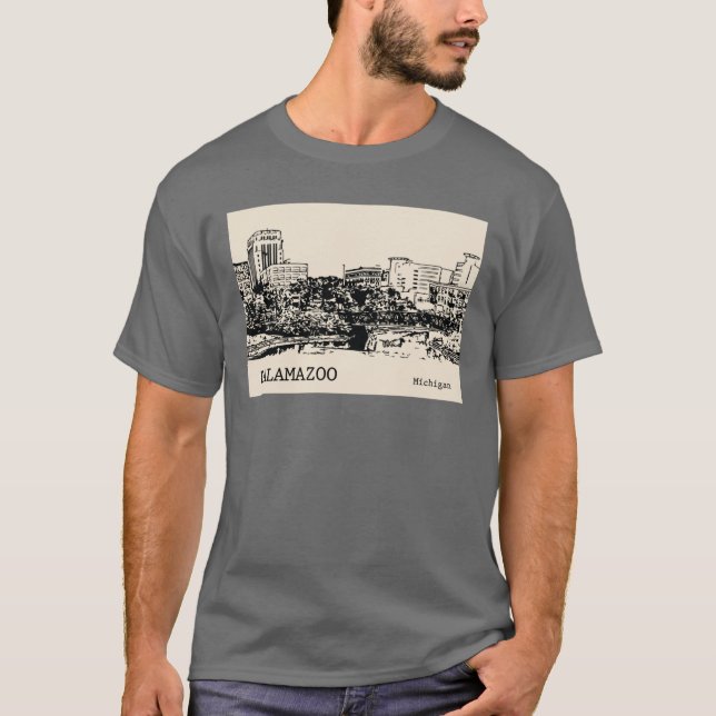 Camiseta Kalamazoo Michigan Oversized (Frente)