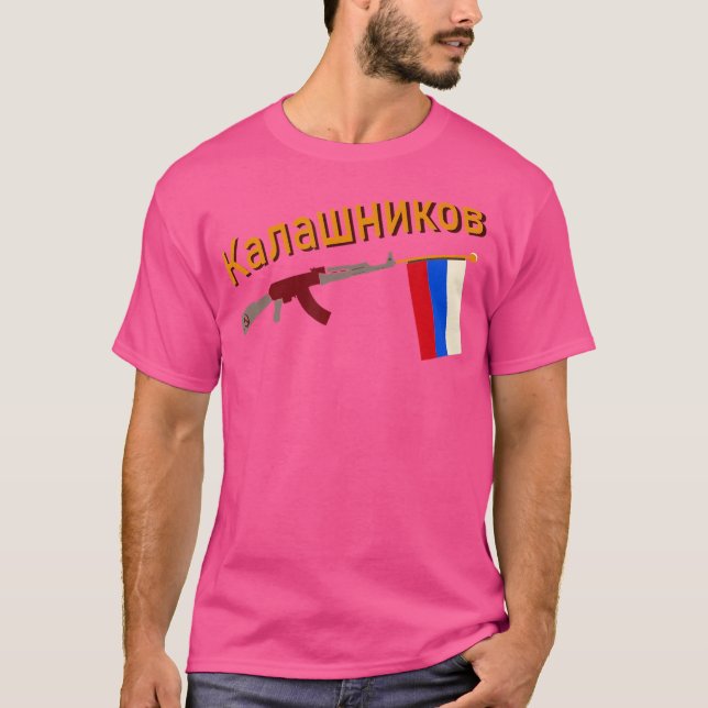 Camiseta Kalasch soviético Ak russo 47 arma (Frente)