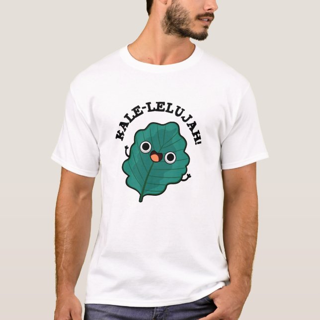 Camiseta Kale Lelujah Funny Veggie Kale Pun (Frente)