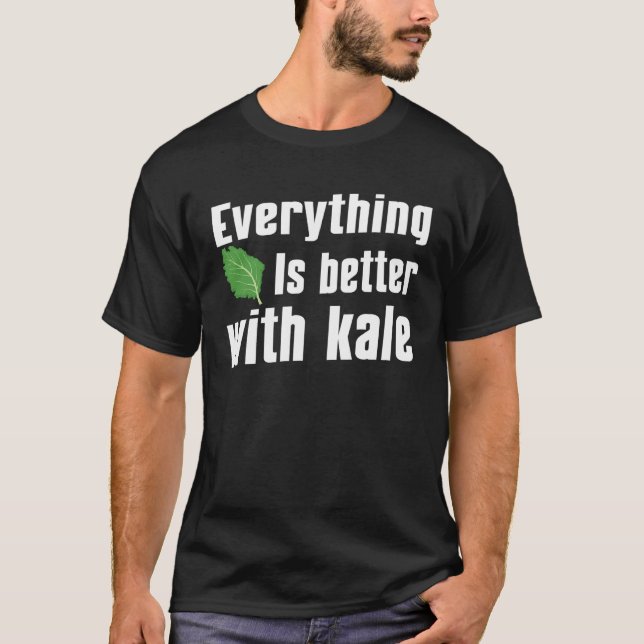 Camiseta Kale Saying Vegetarian Love Healthy Food (Frente)