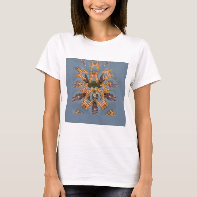 Camiseta Kaleidoscope Girafa Mandala: Arte Safari Abstrato (Frente)