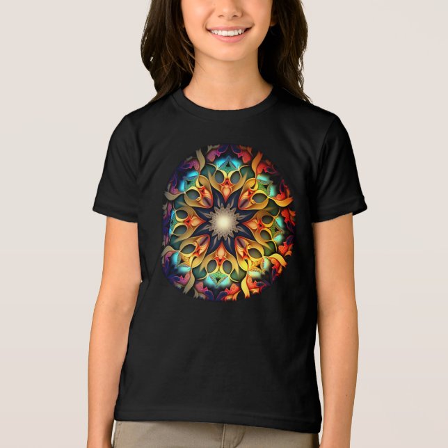 Camiseta Kaleidoscope Mandala Flower Design- 23091 (Frente)