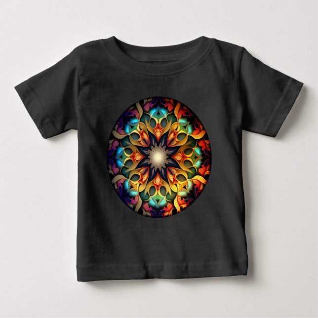 Camiseta Kaleidoscope Mandala Flower Design- 23091 (Frente)