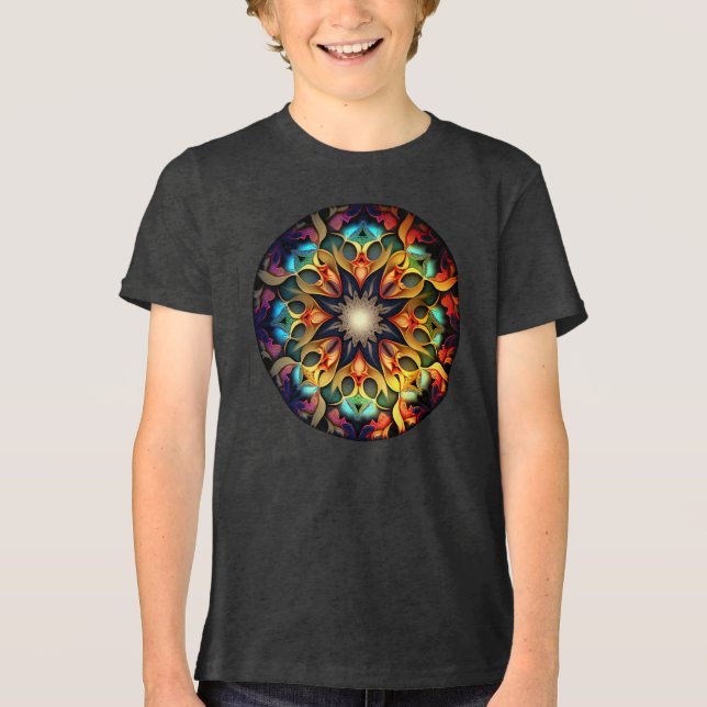 Camiseta Kaleidoscope Mandala Flower Design- 23091 (Frente)