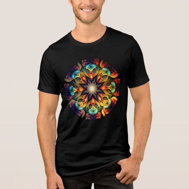 Camiseta Kaleidoscope Mandala Flower Design- 23091 (Frente)