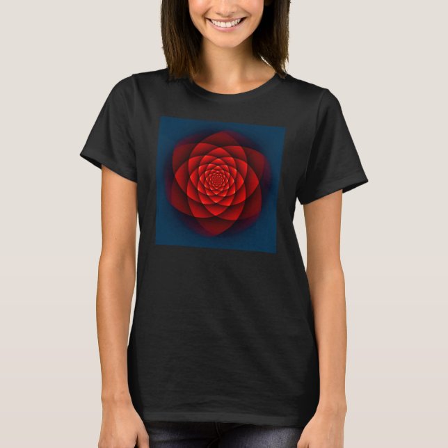 Camiseta Kaleidoscope ROSA vermelho + a sua ideia (Frente)