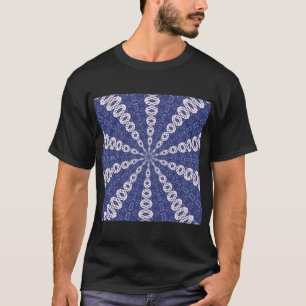 Camiseta Kaleidoscópio de Mitocôndrias Azul Marinho e Rosa