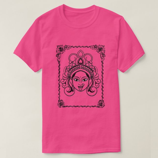 Camiseta Kali Goddess Deity Indian Hinduism Yoga Design  (Frente do Design)