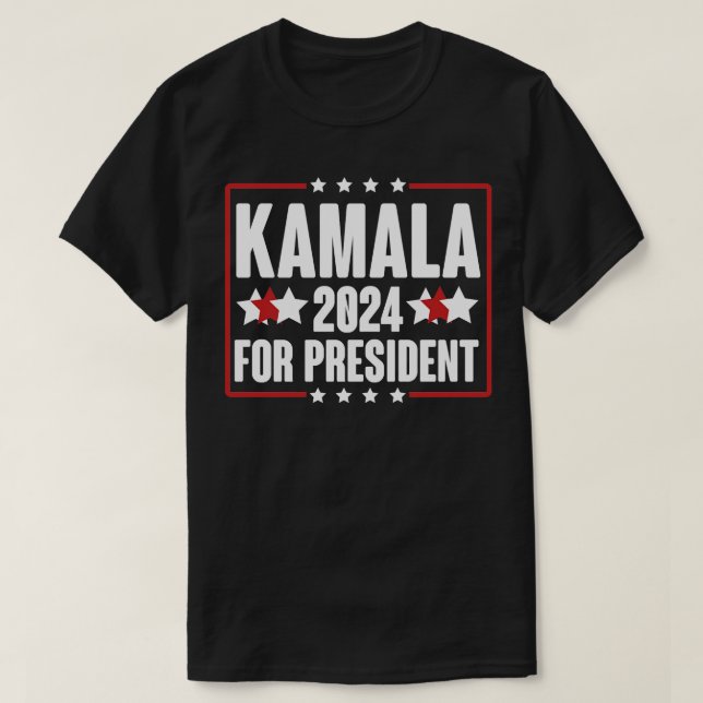 Camiseta Kamala 2024 para o Presidente (Frente do Design)